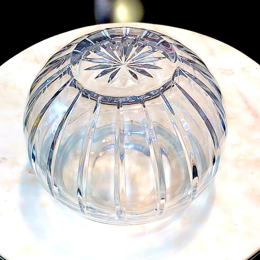 WEDGWOOD MONARCH ROSE BOWL CRYSTAL VINTAGE 7 INCH ROUND - Picture 8 of 12